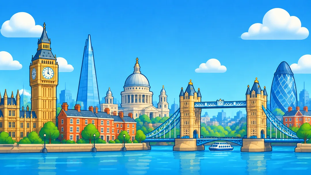 London skyline illustration
