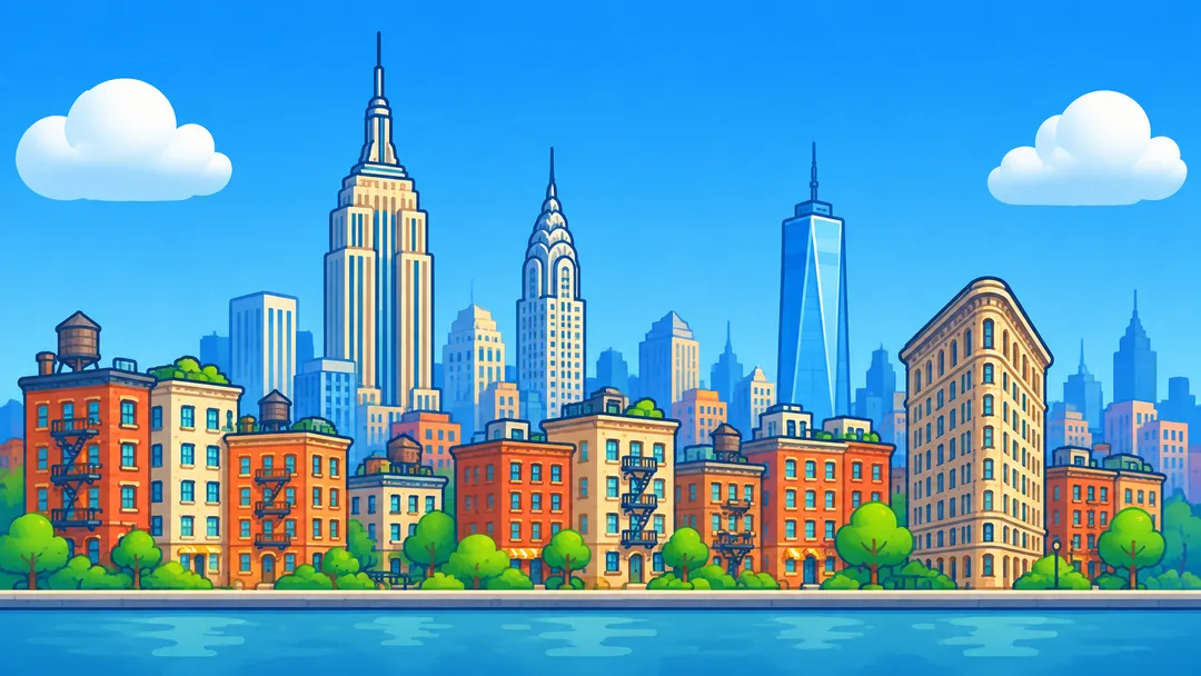 New York skyline illustration