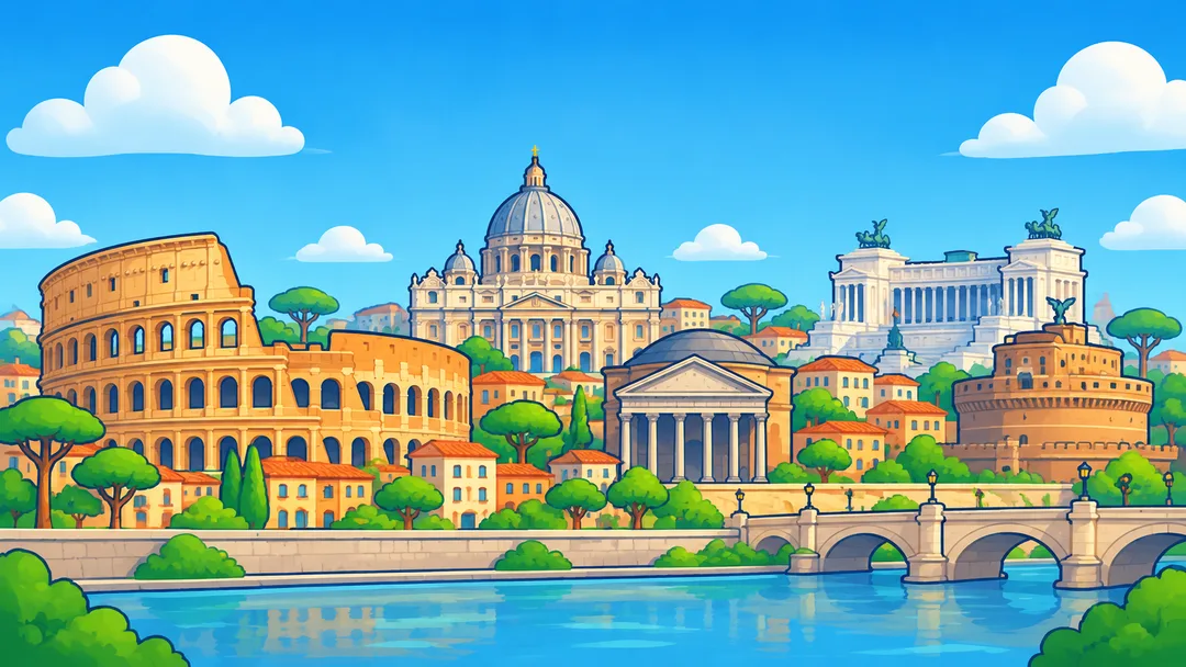 Rome skyline illustration